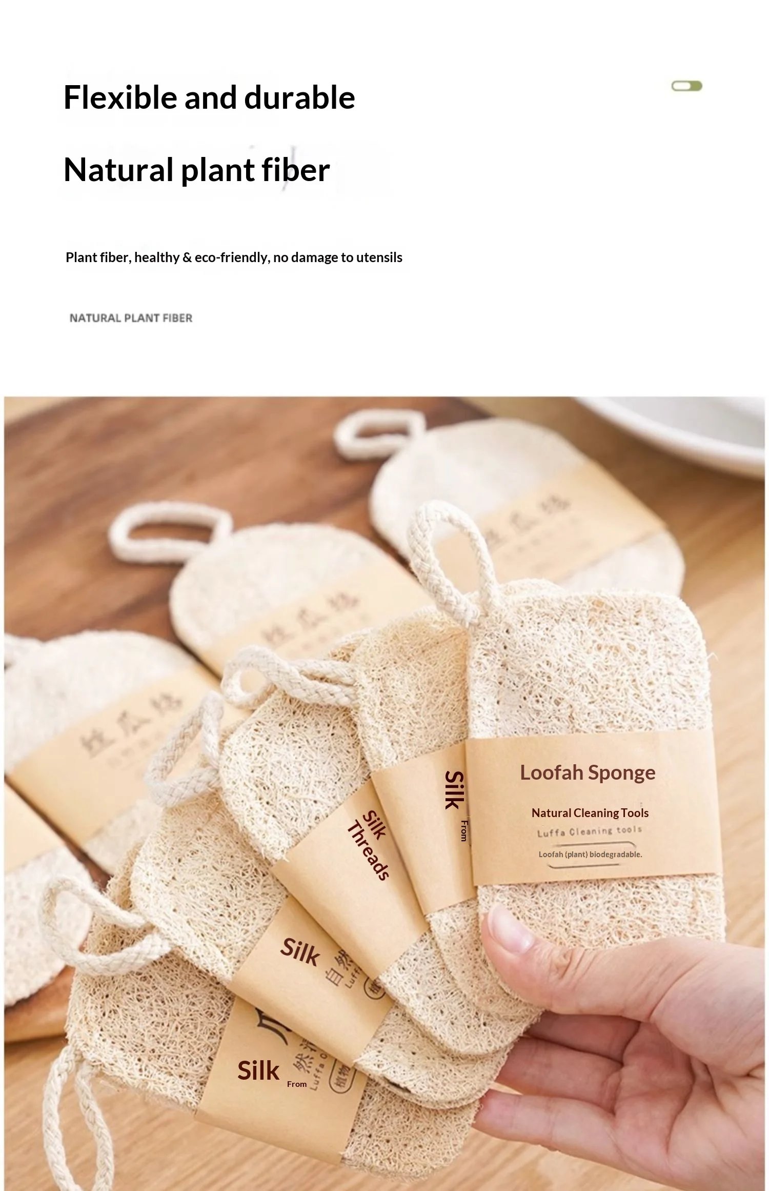 Thickened Natural Loofah Sponge Dish Washing Pad Eco Friendly Plant Fiber Reusable Oil Resistant Kitchen Scrubber Thickened Natural Loofah Sponge Dish Washing Pad Eco Friendly Plant Fiber Reusable Oil Resistant Kitchen Scrubber