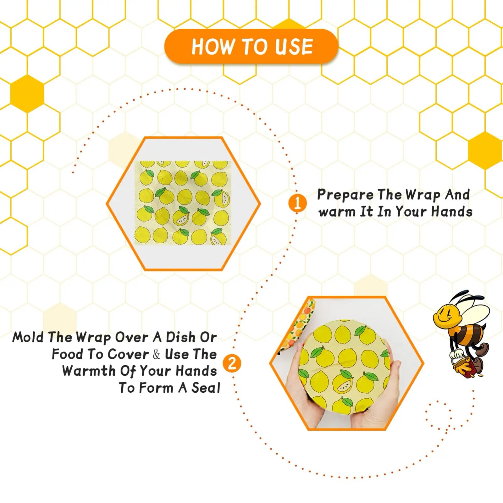 Reusable Beeswax Wrap Eco-Friendly Beeswax Food Wraps Zero Waste Bread Sandwich Food Wrap Organic Plastic-Free Food Storage Reusable Beeswax Wrap Eco-Friendly Beeswax Food Wraps Zero Waste Bread Sandwich Food Wrap Organic Plastic-Free Food Storage