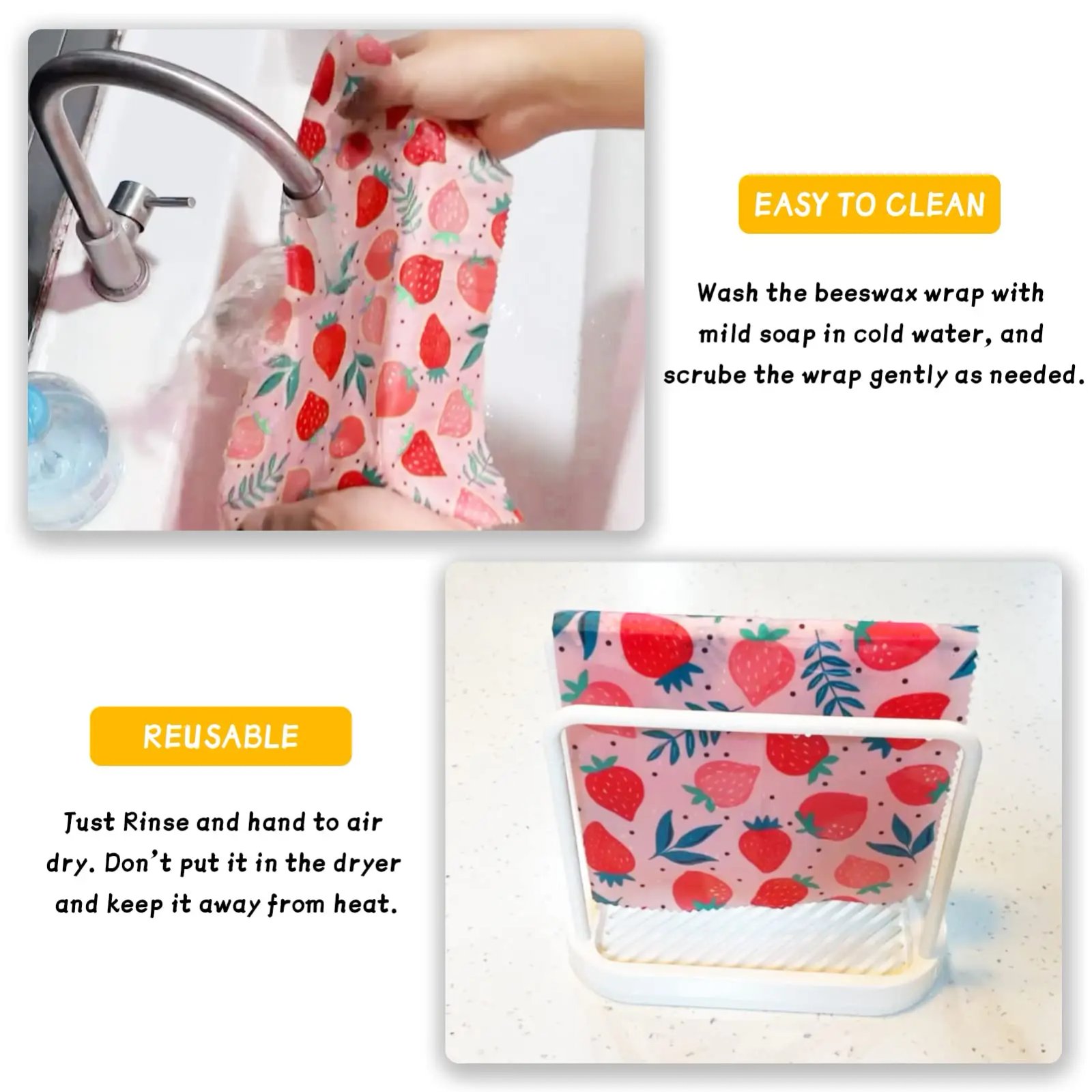 Reusable Beeswax Wrap Eco-Friendly Beeswax Food Wraps Zero Waste Bread Sandwich Food Wrap Organic Plastic-Free Food Storage Reusable Beeswax Wrap Eco-Friendly Beeswax Food Wraps Zero Waste Bread Sandwich Food Wrap Organic Plastic-Free Food Storage