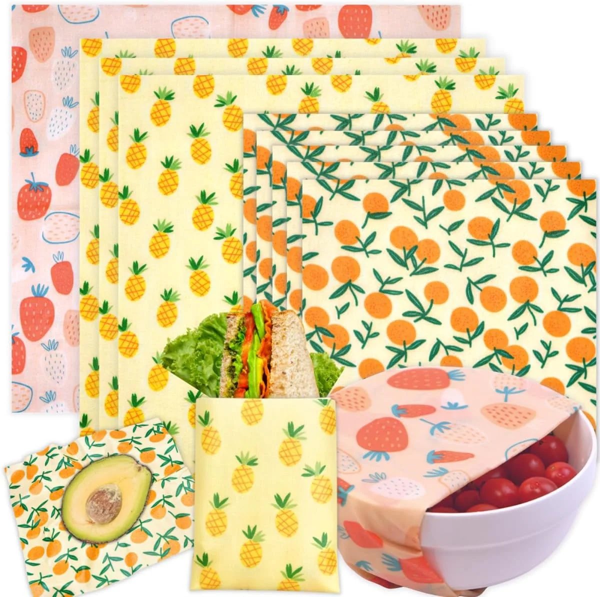 Reusable Beeswax Wrap Eco-Friendly Beeswax Food Wraps Zero Waste Bread Sandwich Food Wrap Organic Plastic-Free Food Storage Reusable Beeswax Wrap Eco-Friendly Beeswax Food Wraps Zero Waste Bread Sandwich Food Wrap Organic Plastic-Free Food Storage