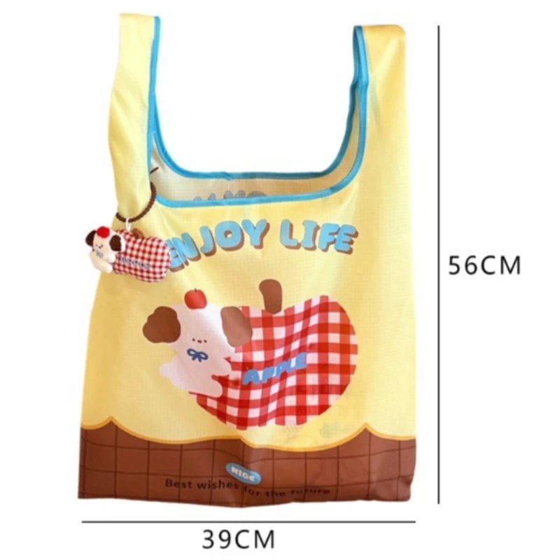 Cute Cartoon Shopping Bag Portable Folding Storage Bag Eco-Friendly Shopping Bag Waterproof Environmentally Friendly