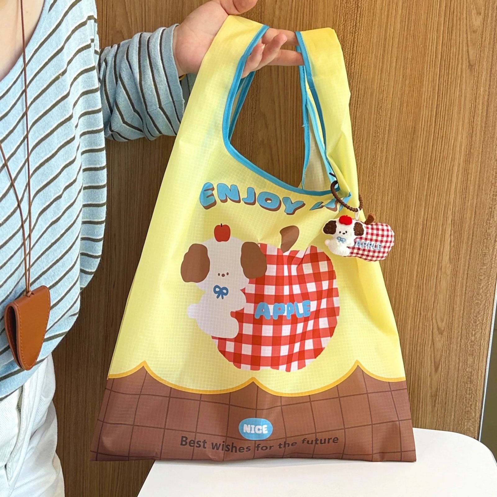 Cute Cartoon Shopping Bag Portable Folding Storage Bag Eco-Friendly Shopping Bag Waterproof Environmentally Friendly