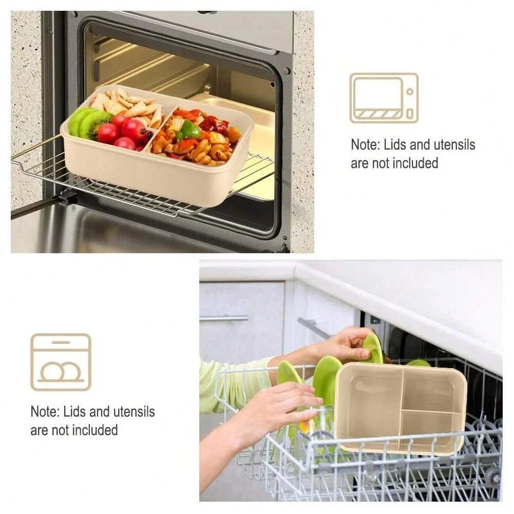 Bento Box Adult Lunch Box, Containers For Adults Men Women With 4 Compartments, Lunchable Food Container Back To School