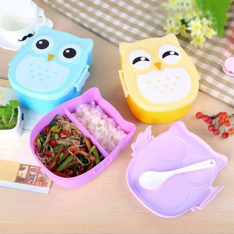 Portable Plastic Children Students Lunch Box Bento Box Food Container Carton Dinnerware Cutlery Food Container Portable Plastic Children Students Lunch Box Bento Box Food Container Carton Dinnerware Cutlery Food Container