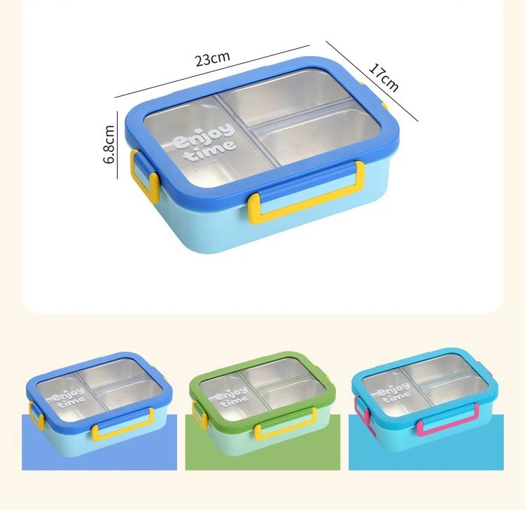 JUSTINLAU 304 Stainless Steel Lunch Box Compartment Leak-proof Student Office Workers Bento Box with Tableware Food Container JUSTINLAU 304 Stainless Steel Lunch Box Compartment Leak-proof Student Office Workers Bento Box with Tableware Food Container