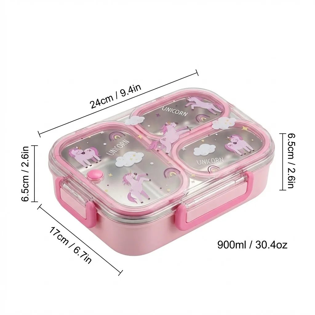 Pink 900ml 3 Grids