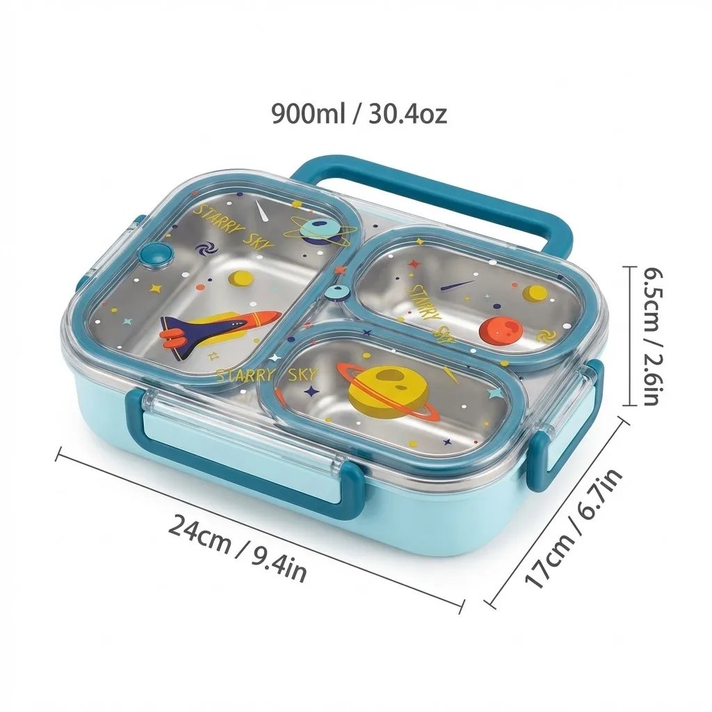 Blue 900ml 3 Grids
