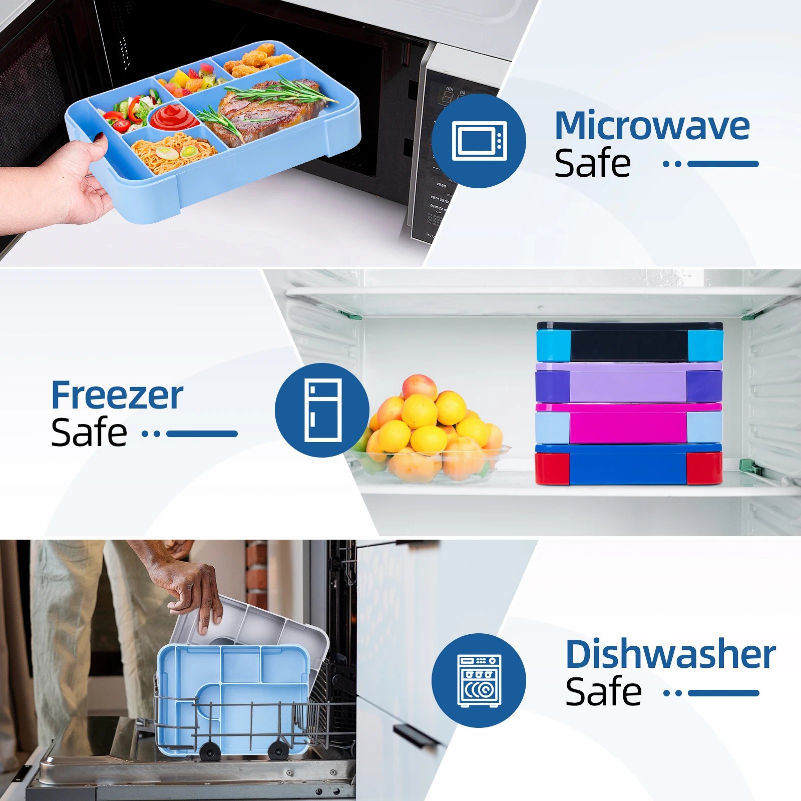 Adorable Pattern Kids Lunch Box Portable Divided Microwave Oven Bento Box Leakproof Food Container For Back to School Kitchen Adorable Pattern Kids Lunch Box Portable Divided Microwave Oven Bento Box Leakproof Food Container For Back to School Kitchen