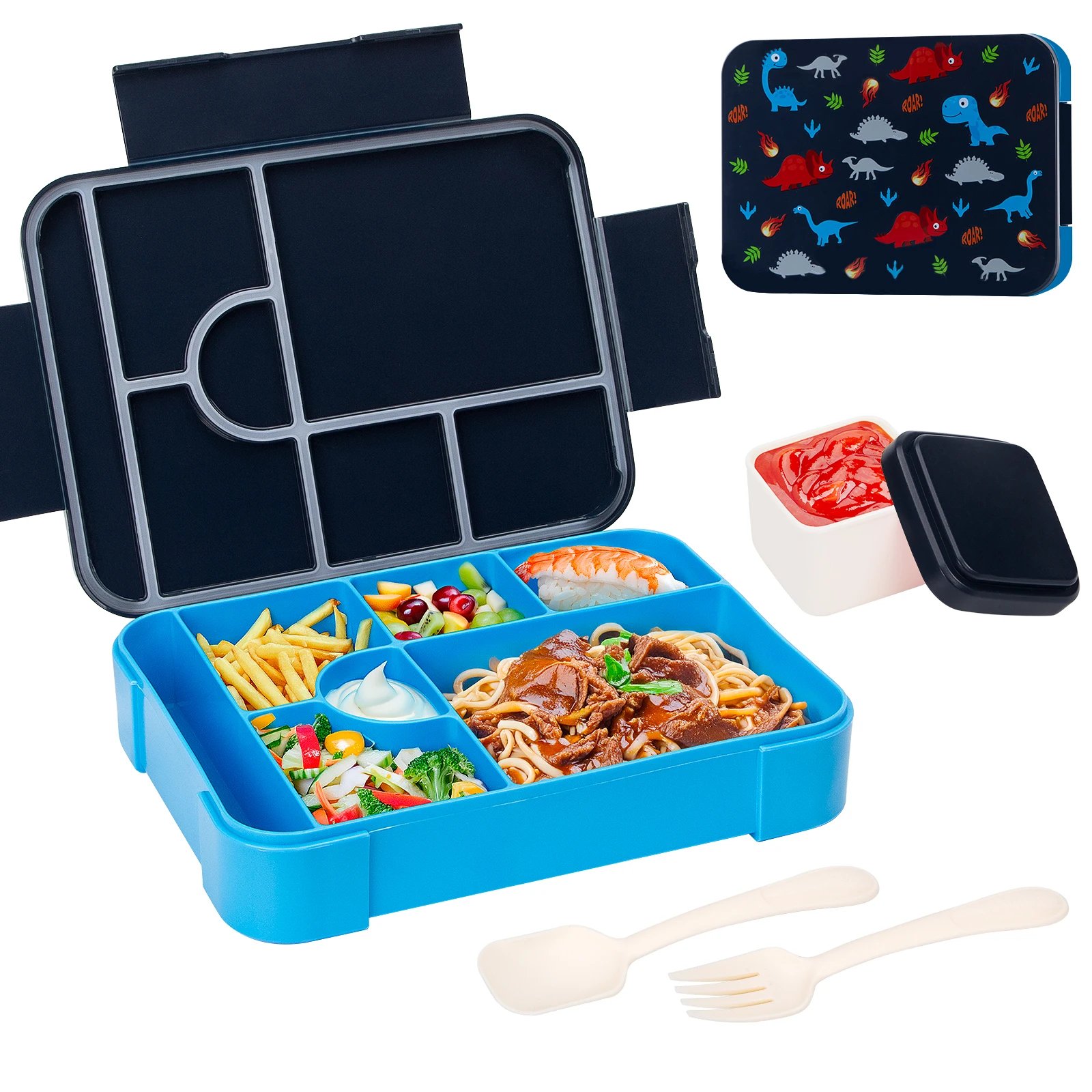 Adorable Pattern Kids Lunch Box Portable Divided Microwave Oven Bento Box Leakproof Food Container For Back to School Kitchen Adorable Pattern Kids Lunch Box Portable Divided Microwave Oven Bento Box Leakproof Food Container For Back to School Kitchen
