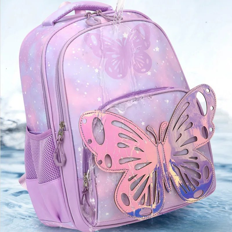 3-Piece Butterfly Pattern Girl's Backpack Set Student School Bag with Tote Pouch Waterproof Bookbags Kawaii Dreamy Schoolbag Set 3-Piece Butterfly Pattern Girl's Backpack Set Student School Bag with Tote Pouch Waterproof Bookbags Kawaii Dreamy Schoolbag Set