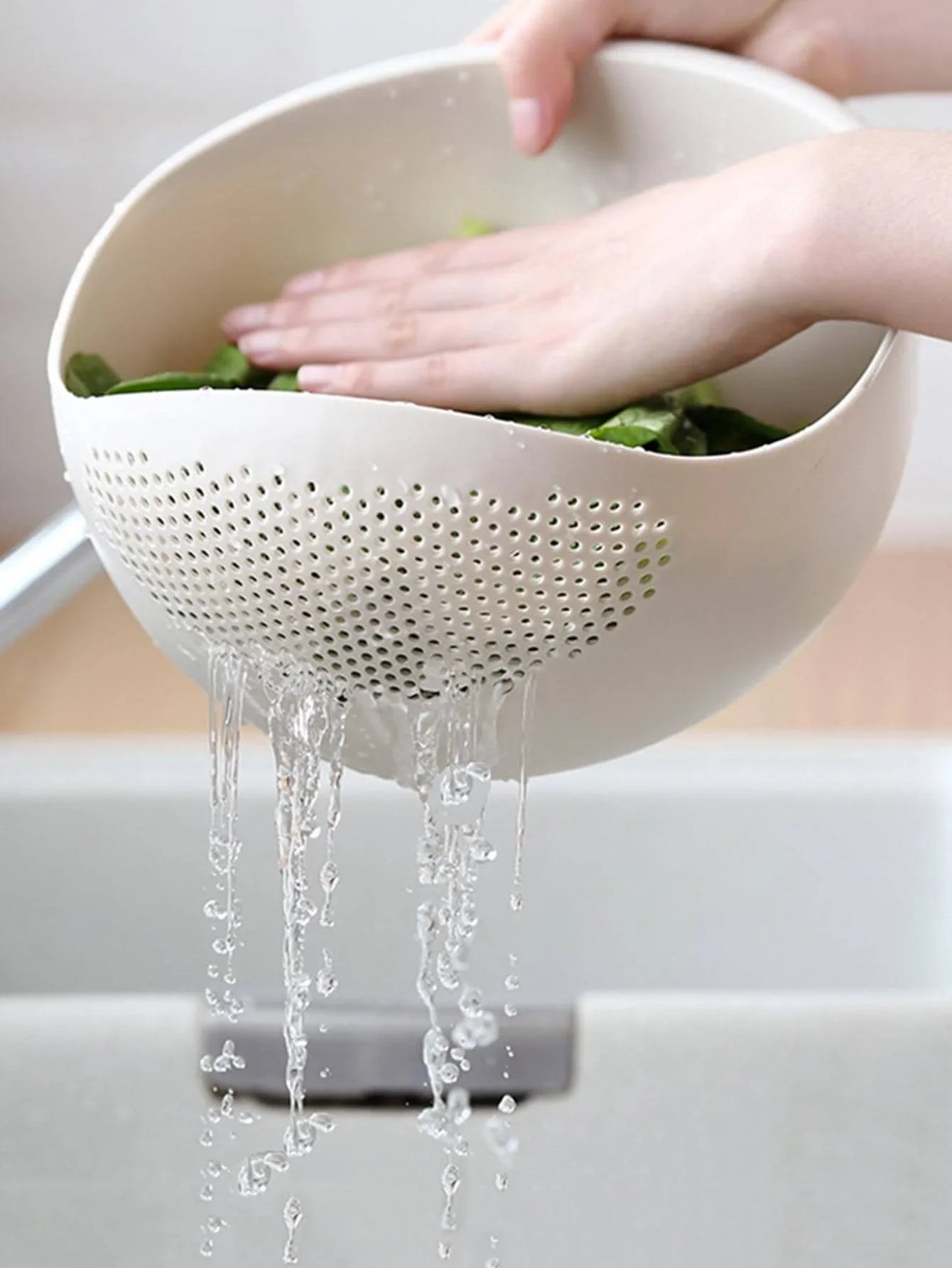 1PC-Silicone Colander Rice Bowl Drain Basket Fruit Bowl Washing Drain Basket with Handle Washing Basket Home Kitchen Organizer 1PC-Silicone Colander Rice Bowl Drain Basket Fruit Bowl Washing Drain Basket with Handle Washing Basket Home Kitchen Organizer