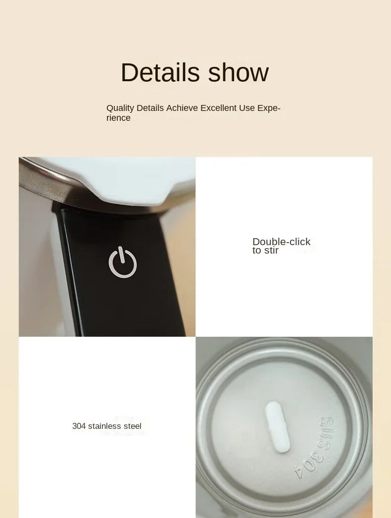 380ML Electric Coffee Self Mixing Mug IP67 Waterproof Coffee Stirring Mug USB Charging Digital Display Automatic Magnetic Cup 380ML Electric Coffee Self Mixing Mug IP67 Waterproof Coffee Stirring Mug USB Charging Digital Display Automatic Magnetic Cup