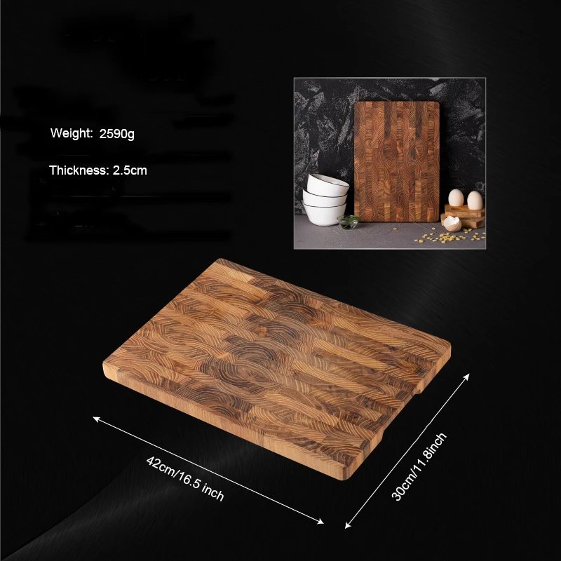 Large Size,High Quality Teak Wood Cutting Board:16.5*11.8 Inch/13.3*9.5 Inch,1 Inch Thick,Suitable For Christmas,Halloween Large Size,High Quality Teak Wood Cutting Board:16.5*11.8 Inch/13.3*9.5 Inch,1 Inch Thick,Suitable For Christmas,Halloween