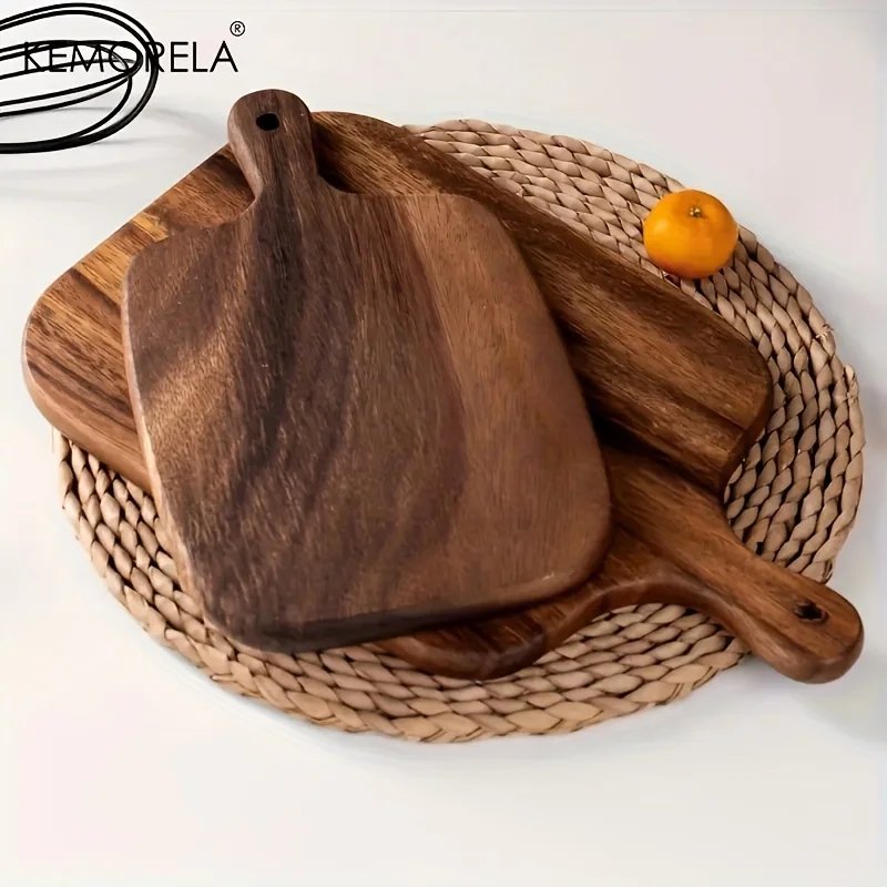 Wooden Cutting Board with Handle For Fish Cheese Bread Desserts Fruits & Vegetables - Food-Safe Durable & Stylish Design Food Wooden Cutting Board with Handle For Fish Cheese Bread Desserts Fruits & Vegetables - Food-Safe Durable & Stylish Design Food