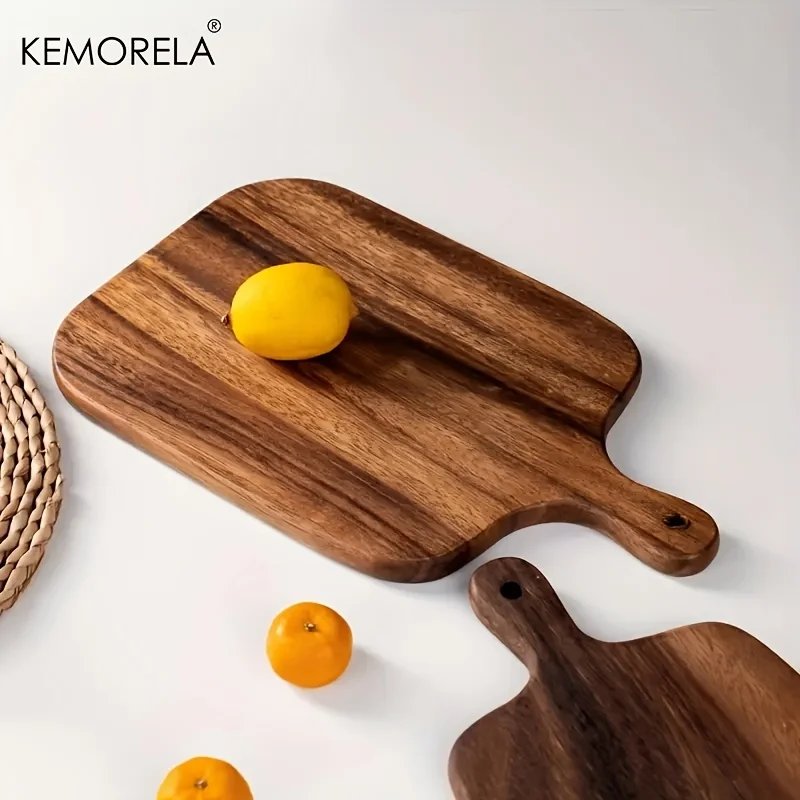 Wooden Cutting Board with Handle For Fish Cheese Bread Desserts Fruits & Vegetables - Food-Safe Durable & Stylish Design Food Wooden Cutting Board with Handle For Fish Cheese Bread Desserts Fruits & Vegetables - Food-Safe Durable & Stylish Design Food