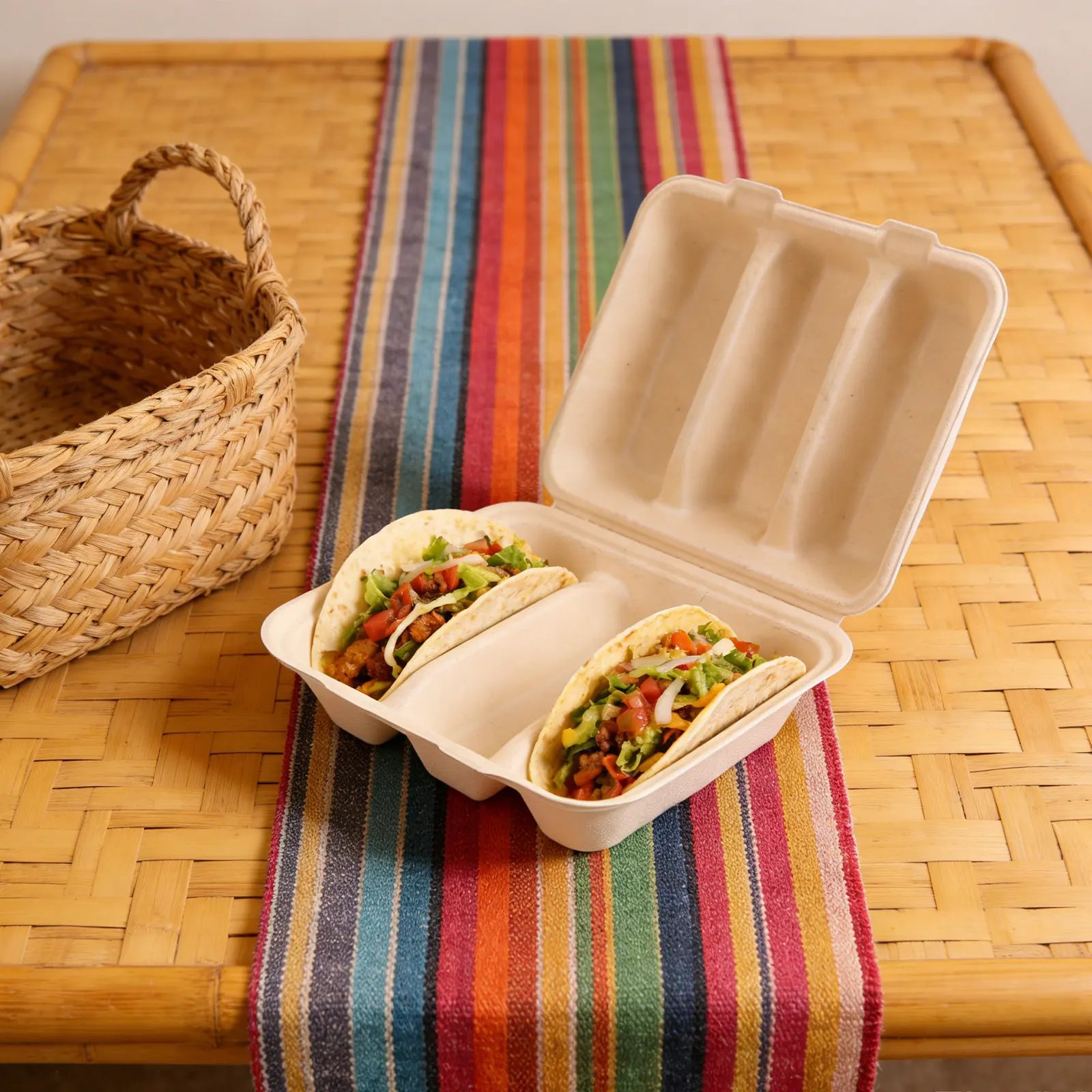 20Pcs Biodegradable Taco Holder Paper Box Clamshell Design for Hard Corn Shell Wrap Tortilla Packaging Snack Box 8.2 X 7.3 X 3.4 20Pcs Biodegradable Taco Holder Paper Box Clamshell Design for Hard Corn Shell Wrap Tortilla Packaging Snack Box 8.2 X 7.3 X 3.4