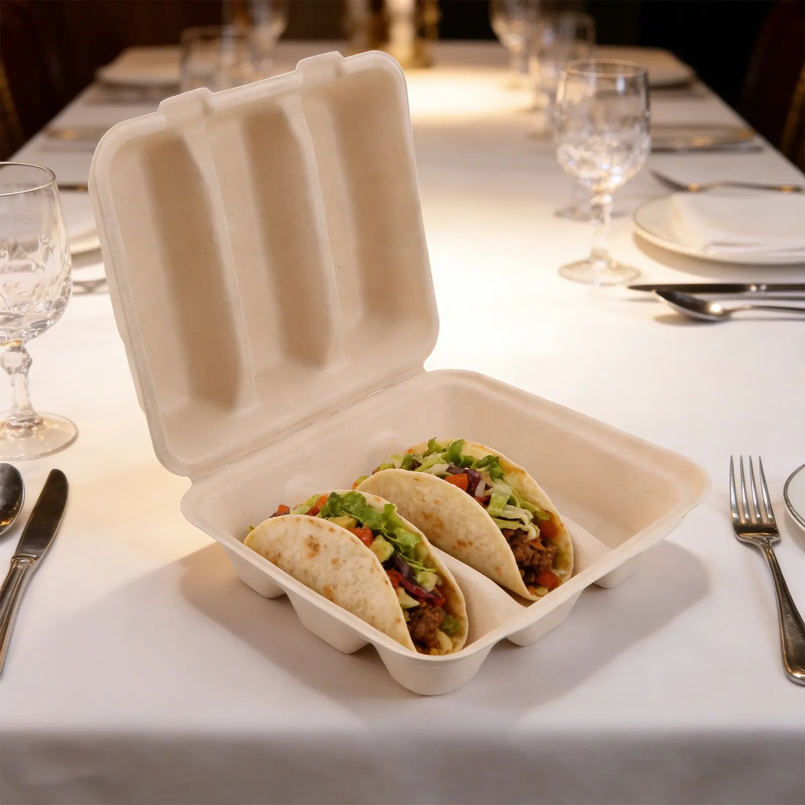 20Pcs Biodegradable Taco Holder Paper Box Clamshell Design for Hard Corn Shell Wrap Tortilla Packaging Snack Box 8.2 X 7.3 X 3.4 20Pcs Biodegradable Taco Holder Paper Box Clamshell Design for Hard Corn Shell Wrap Tortilla Packaging Snack Box 8.2 X 7.3 X 3.4