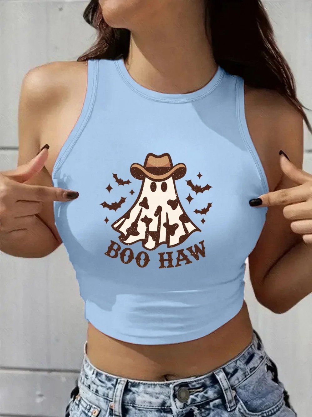 Hottie Women's Y2k Fashion Fall Summer Trendy Vest Halloween Cute Funny Print Design Sexy Short Top Cool Style Clothes for Woman Hottie Women's Y2k Fashion Fall Summer Trendy Vest Halloween Cute Funny Print Design Sexy Short Top Cool Style Clothes for Woman