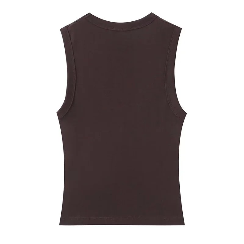 Women's Top 2026 Spring New Style Solid Color Sleeveless Sexy V-Neck Simple Slim Fit Top Casual Fashion Versatile