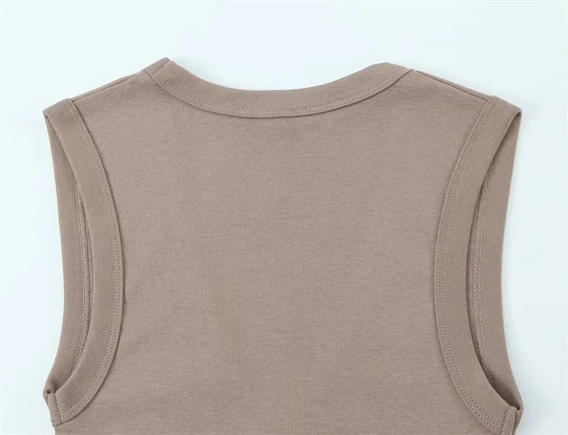 Women's Top 2026 Spring New Style Solid Color Sleeveless Sexy V-Neck Simple Slim Fit Top Casual Fashion Versatile
