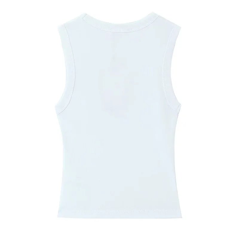 Women's Top 2026 Spring New Style Solid Color Sleeveless Sexy V-Neck Simple Slim Fit Top Casual Fashion Versatile