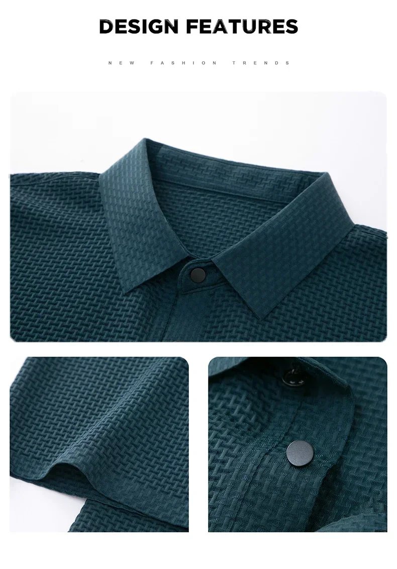 Brand Clothes Summer New Men's Short Sleeve T-shirt Ice Silk Cool and Breathable POLO Shirt Business Casual Sweat-absorbing Top Brand Clothes Summer New Men's Short Sleeve T-shirt Ice Silk Cool and Breathable POLO Shirt Business Casual Sweat-absorbing Top