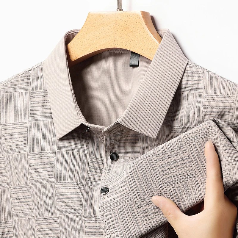 2026 Men's New Printed Business Casual Short sleeved POLO Shirt Fashion Short sleeved Comfortable and Breathable Top 2026 Men's New Printed Business Casual Short sleeved POLO Shirt Fashion Short sleeved Comfortable and Breathable Top