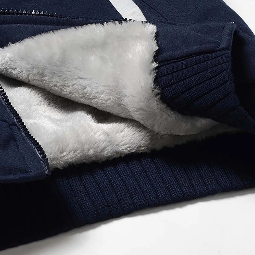 Men's Winter Jackets Thick Warm Jacket Brand Sportswear Coat Pants Solid Color Fleece Zipper Hooded Long Sleeved Male Outerwear Men's Winter Jackets Thick Warm Jacket Brand Sportswear Coat Pants Solid Color Fleece Zipper Hooded Long Sleeved Male Outerwear