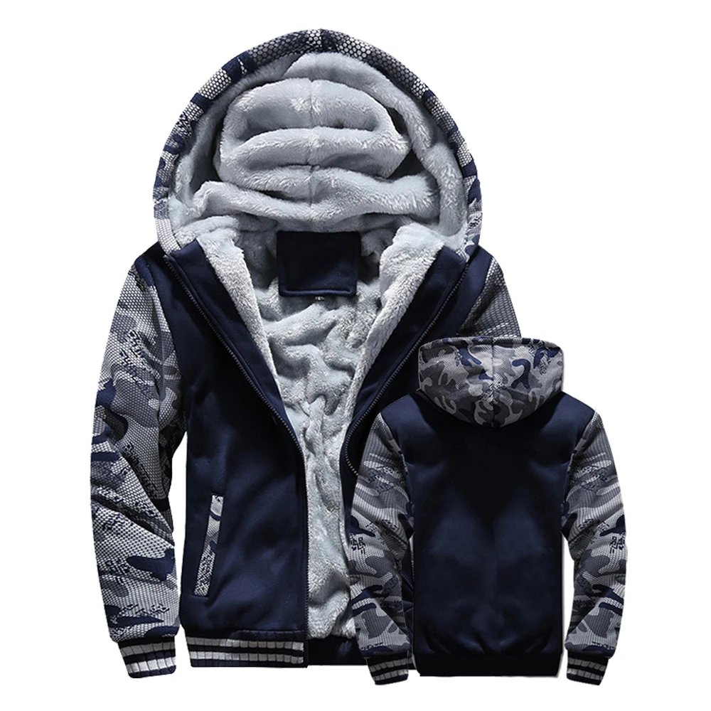 Men's Winter Jackets Thick Warm Jacket Brand Sportswear Coat Pants Solid Color Fleece Zipper Hooded Long Sleeved Male Outerwear Men's Winter Jackets Thick Warm Jacket Brand Sportswear Coat Pants Solid Color Fleece Zipper Hooded Long Sleeved Male Outerwear