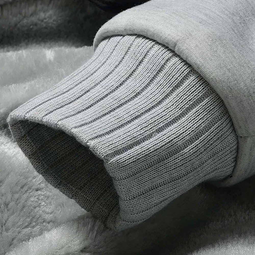 Men's Winter Jackets Thick Warm Jacket Brand Sportswear Coat Pants Solid Color Fleece Zipper Hooded Long Sleeved Male Outerwear Men's Winter Jackets Thick Warm Jacket Brand Sportswear Coat Pants Solid Color Fleece Zipper Hooded Long Sleeved Male Outerwear