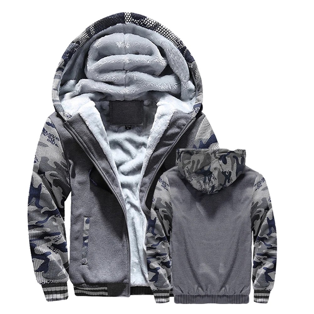Men's Winter Jackets Thick Warm Jacket Brand Sportswear Coat Pants Solid Color Fleece Zipper Hooded Long Sleeved Male Outerwear Men's Winter Jackets Thick Warm Jacket Brand Sportswear Coat Pants Solid Color Fleece Zipper Hooded Long Sleeved Male Outerwear