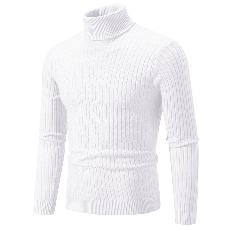 New Men's High Neck Sweater Solid Color Pullover Knitted Warm Casual Turtleneck Sweatwear Woolen Mens Winter Outdoor Tops New Men's High Neck Sweater Solid Color Pullover Knitted Warm Casual Turtleneck Sweatwear Woolen Mens Winter Outdoor Tops