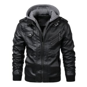 Men’s PU Leather Biker Jacket