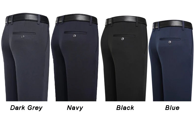 Men's Trousers Stretchy Suit Pants Summer Spring Casual Business Pants Breathable Comfortable Loose Straight Formal Pants