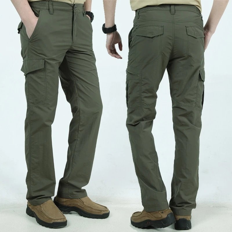 Men's Summer Tactical Cargo Pants Lightweight Casual Waterproof Trousers Casual Pants Wear-resisting Multi-pocket Outdoor Hiking Men's Summer Tactical Cargo Pants Lightweight Casual Waterproof Trousers Casual Pants Wear-resisting Multi-pocket Outdoor Hiking
