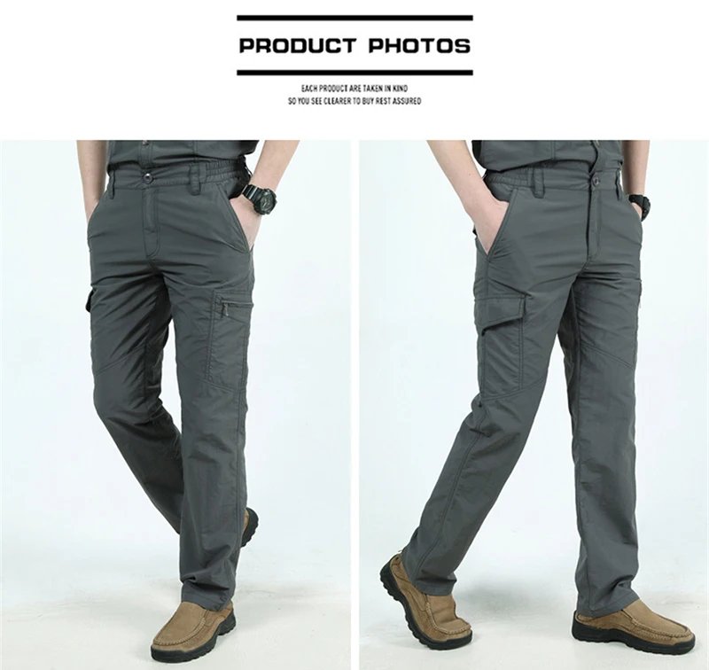 Men's Summer Tactical Cargo Pants Lightweight Casual Waterproof Trousers Casual Pants Wear-resisting Multi-pocket Outdoor Hiking Men's Summer Tactical Cargo Pants Lightweight Casual Waterproof Trousers Casual Pants Wear-resisting Multi-pocket Outdoor Hiking