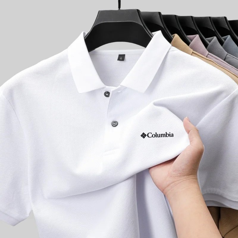 100% Pure Cotton Summer New Men's Short-Sleeved Polo Shirt, Comfortable and Breathable High-End Brand Designer Embroidered T-Shi