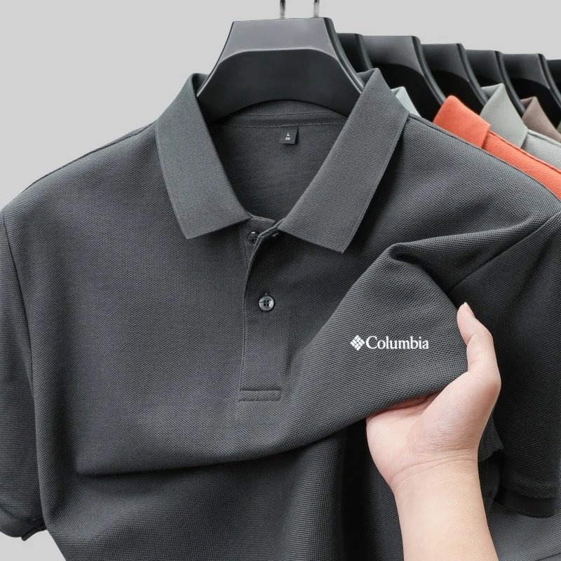 100% Pure Cotton Summer New Men's Short-Sleeved Polo Shirt, Comfortable and Breathable High-End Brand Designer Embroidered T-Shi