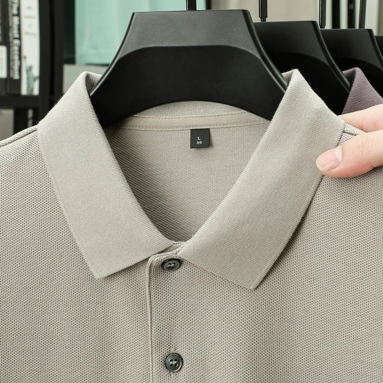 100% Pure Cotton Summer New Men's Short-Sleeved Polo Shirt, Comfortable and Breathable High-End Brand Designer Embroidered T-Shi