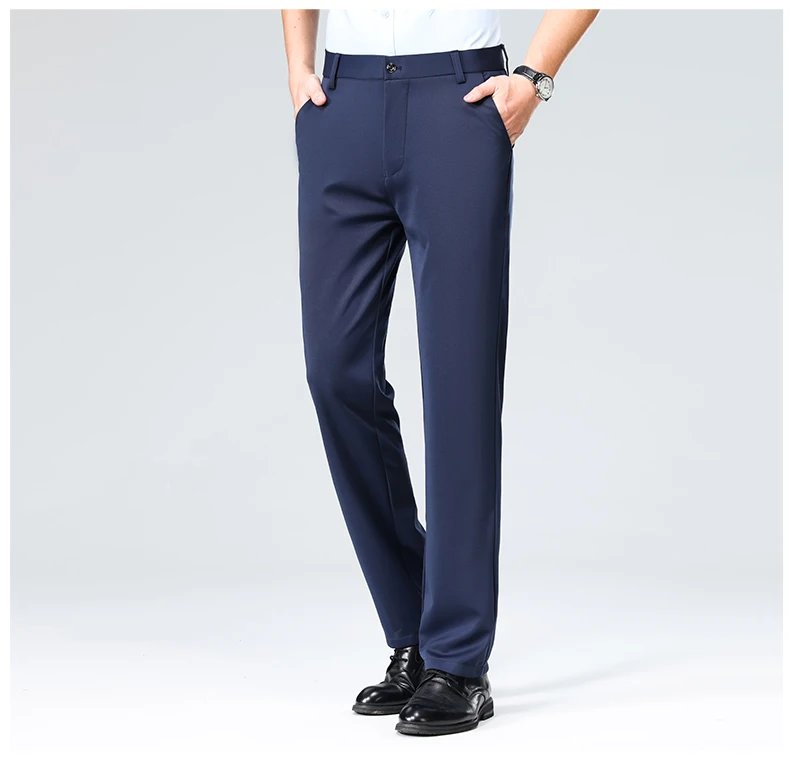 29-42 Men's Summer Thin Fashion Business Casual Suit Pants Long Pants Men's Elastic Straight Sleeve Formal Pants Plus Size 28-40 29-42 Men's Summer Thin Fashion Business Casual Suit Pants Long Pants Men's Elastic Straight Sleeve Formal Pants Plus Size 28-40
