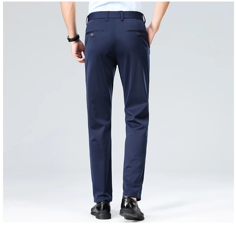29-42 Men's Summer Thin Fashion Business Casual Suit Pants Long Pants Men's Elastic Straight Sleeve Formal Pants Plus Size 28-40 29-42 Men's Summer Thin Fashion Business Casual Suit Pants Long Pants Men's Elastic Straight Sleeve Formal Pants Plus Size 28-40