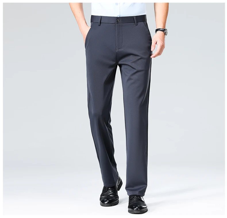 29-42 Men's Summer Thin Fashion Business Casual Suit Pants Long Pants Men's Elastic Straight Sleeve Formal Pants Plus Size 28-40 29-42 Men's Summer Thin Fashion Business Casual Suit Pants Long Pants Men's Elastic Straight Sleeve Formal Pants Plus Size 28-40