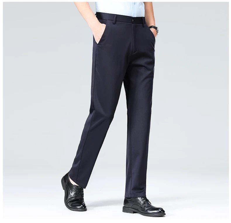 29-42 Men's Summer Thin Fashion Business Casual Suit Pants Long Pants Men's Elastic Straight Sleeve Formal Pants Plus Size 28-40 29-42 Men's Summer Thin Fashion Business Casual Suit Pants Long Pants Men's Elastic Straight Sleeve Formal Pants Plus Size 28-40