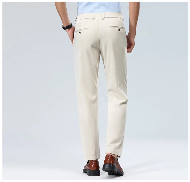 29-42 Men's Summer Thin Fashion Business Casual Suit Pants Long Pants Men's Elastic Straight Sleeve Formal Pants Plus Size 28-40 29-42 Men's Summer Thin Fashion Business Casual Suit Pants Long Pants Men's Elastic Straight Sleeve Formal Pants Plus Size 28-40