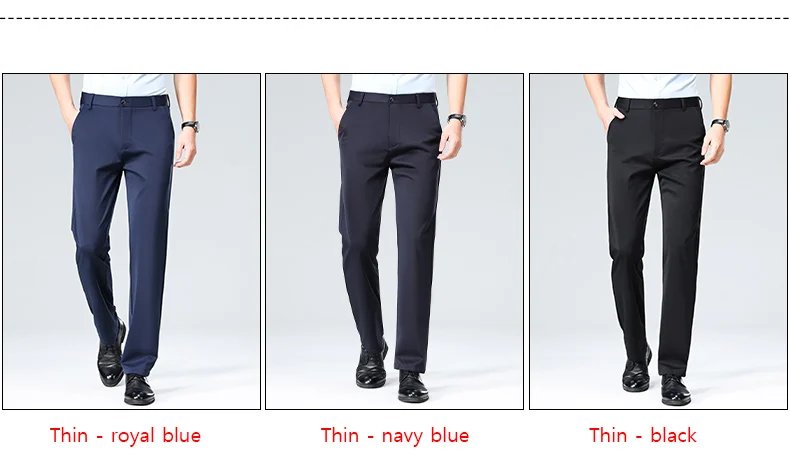 29-42 Men's Summer Thin Fashion Business Casual Suit Pants Long Pants Men's Elastic Straight Sleeve Formal Pants Plus Size 28-40 29-42 Men's Summer Thin Fashion Business Casual Suit Pants Long Pants Men's Elastic Straight Sleeve Formal Pants Plus Size 28-40