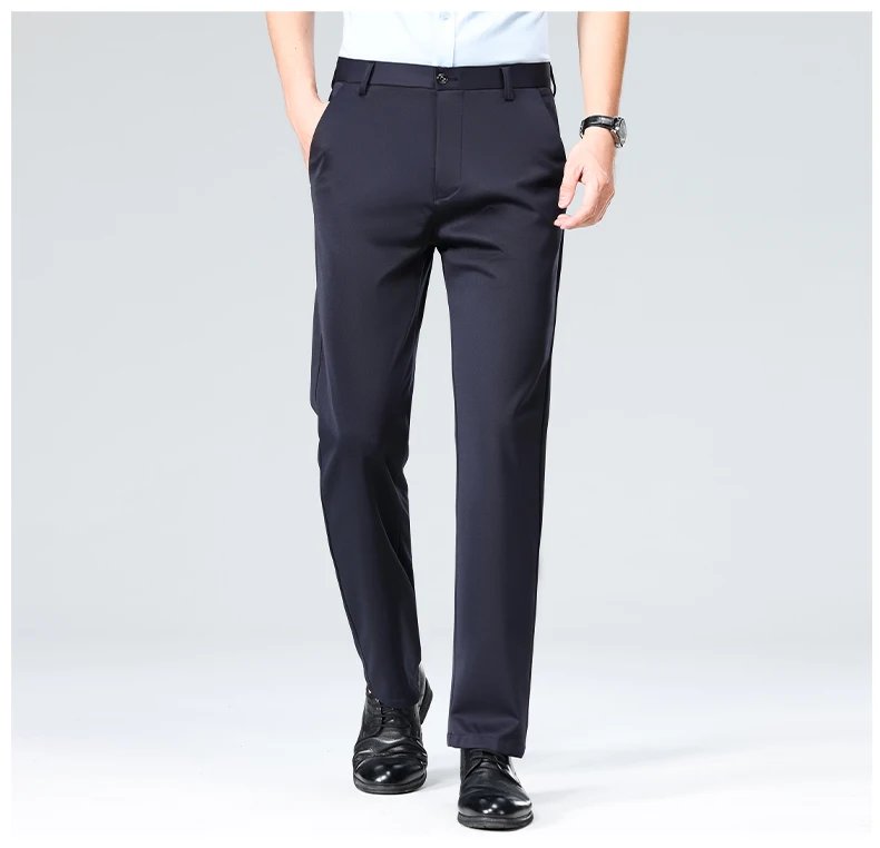 29-42 Men's Summer Thin Fashion Business Casual Suit Pants Long Pants Men's Elastic Straight Sleeve Formal Pants Plus Size 28-40 29-42 Men's Summer Thin Fashion Business Casual Suit Pants Long Pants Men's Elastic Straight Sleeve Formal Pants Plus Size 28-40