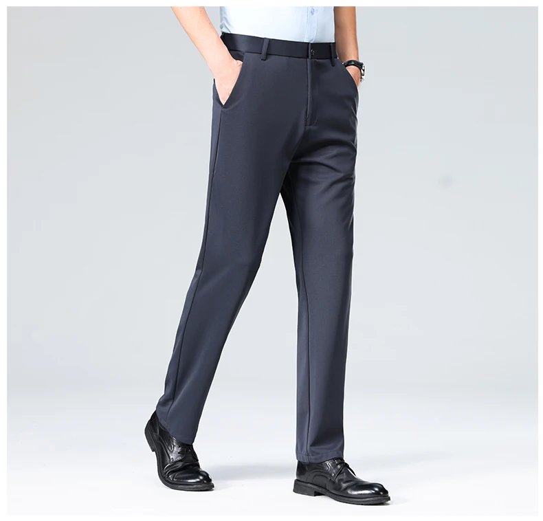 29-42 Men's Summer Thin Fashion Business Casual Suit Pants Long Pants Men's Elastic Straight Sleeve Formal Pants Plus Size 28-40 29-42 Men's Summer Thin Fashion Business Casual Suit Pants Long Pants Men's Elastic Straight Sleeve Formal Pants Plus Size 28-40