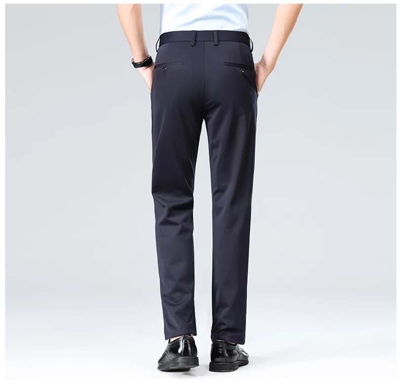 29-42 Men's Summer Thin Fashion Business Casual Suit Pants Long Pants Men's Elastic Straight Sleeve Formal Pants Plus Size 28-40 29-42 Men's Summer Thin Fashion Business Casual Suit Pants Long Pants Men's Elastic Straight Sleeve Formal Pants Plus Size 28-40