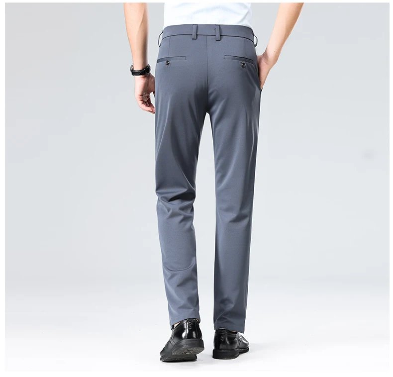 29-42 Men's Summer Thin Fashion Business Casual Suit Pants Long Pants Men's Elastic Straight Sleeve Formal Pants Plus Size 28-40 29-42 Men's Summer Thin Fashion Business Casual Suit Pants Long Pants Men's Elastic Straight Sleeve Formal Pants Plus Size 28-40