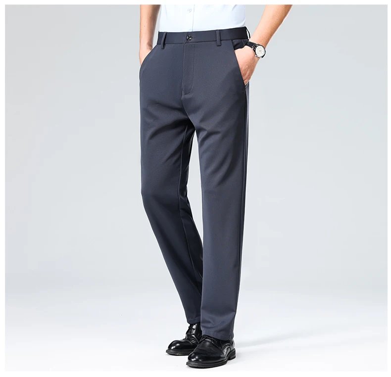 29-42 Men's Summer Thin Fashion Business Casual Suit Pants Long Pants Men's Elastic Straight Sleeve Formal Pants Plus Size 28-40 29-42 Men's Summer Thin Fashion Business Casual Suit Pants Long Pants Men's Elastic Straight Sleeve Formal Pants Plus Size 28-40